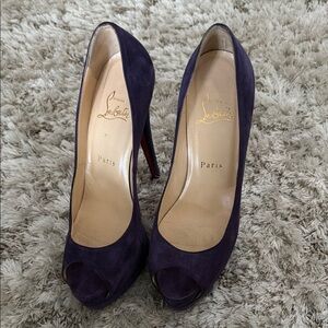 Christian Louboutin Purple Peep Toe Heels